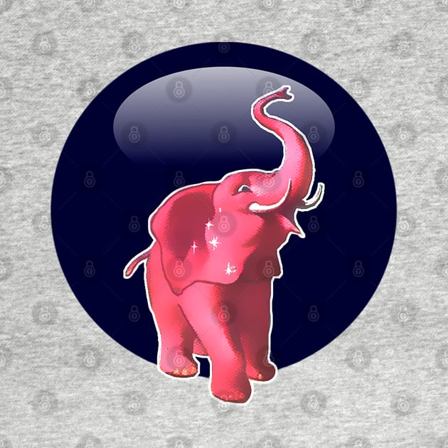 Hot pink baby elephant by Marccelus